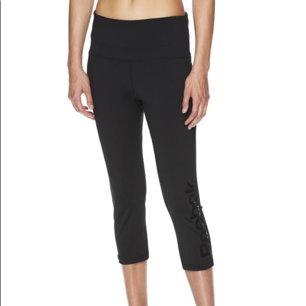 Reebok Team High-rise Capri Leggings...Black...$60